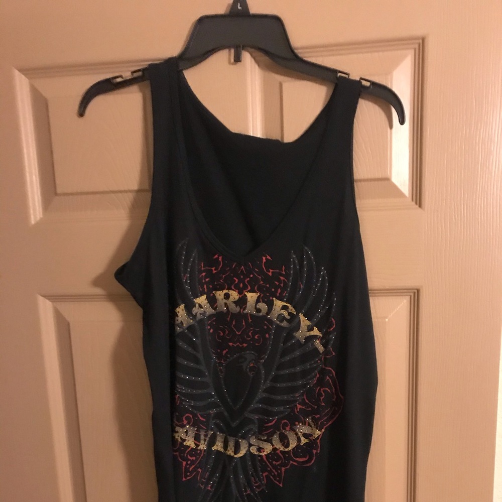 Harley Davidson fringe tunic tank top